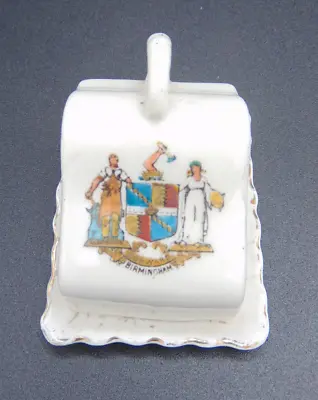 Buy Gemma China Model Of A Cheese Dish & Base With BIRMINGHAM Crest (4) • 4.99£