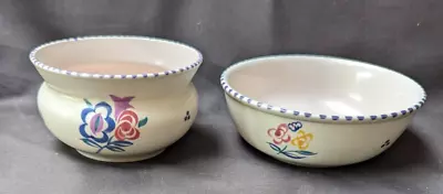 Buy Pair Of Poole Pottery Sugar Bowls KG & KW Patterns • 25£
