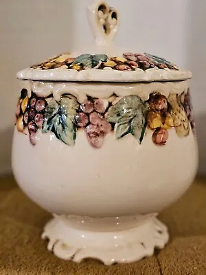 Buy Vintage 1958 Lefton Della Robbia Covered Cookie Jar Canister 9” Floral MCM Bojo  • 12.59£