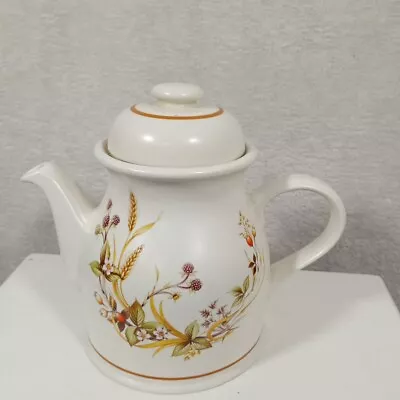Buy Marks & Spencer St Michael Harvest Stoneware Teapot Coffee Pot Lid Vintage 80's • 14.99£