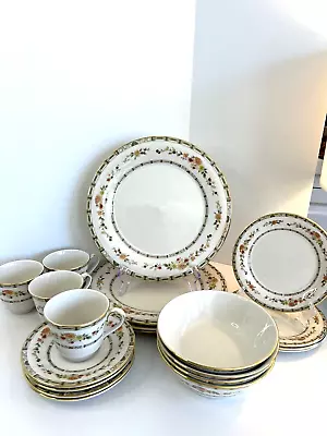 Buy Royal Doulton Mosaic Garden Dinnerware Set Service For (4) Twenty Pieces MINT • 90.05£