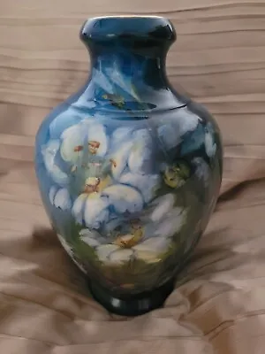 Buy Antique Royal Bonn Handpainted Franz Mehlem Porcelain Vase Blue Floral Germany • 72.39£