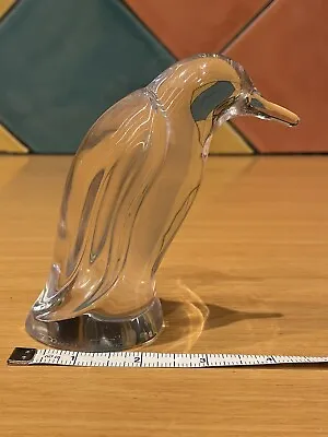 Buy Daum Cristal France Tactile Elegant Clear Glass Penguin Paperweight • 21£