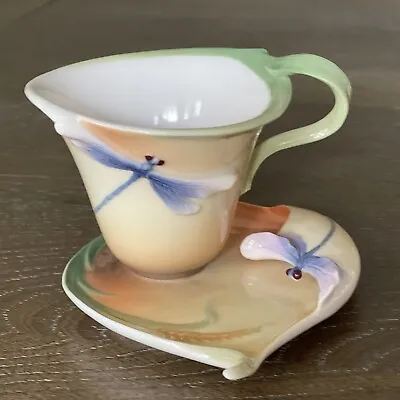 Buy Franz Collection Dragonfly Cup & Saucer FZ00212 Excellent Condition Teacup • 163.03£