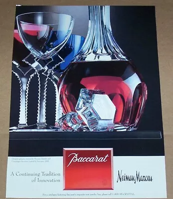 Buy 1994 Print Ad Page - Baccarat Crystal Glass Thomas Bastide Glassware Advertising • 6.63£