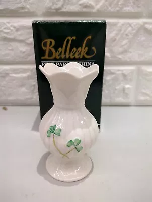 Buy Mini Belleek Shamrock Connemara Bud Vase Porcelain China HandCrafted Irish Boxed • 16.99£