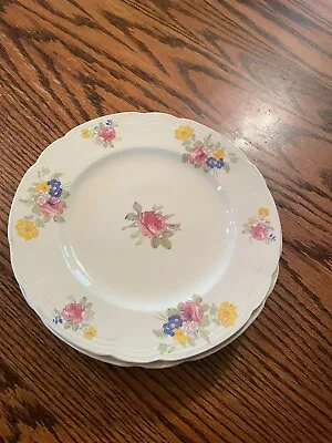 Buy Alfred Meakin England Bread Plate Set Of 5 Diameter 8 Inches Cream With Flowers  • 14.33£