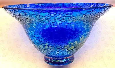 Buy Heron Glass Iridescent Blue Bowl - Perfect Condition • 4.99£