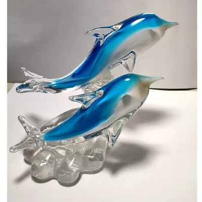 Buy Murano ? Glass Venetian Object Art Glass Antique Dolphin 2 Sets • 176.14£