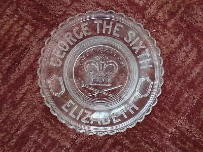 Buy King George VI And Elizabeth Coronation: 1937: Glass Plate / Dish: • 10.50£