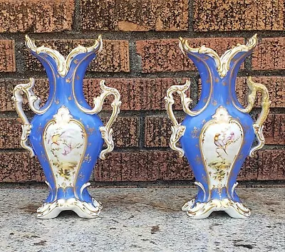 Buy Pair Of English Rockingham Type Vases Urns • 472.45£