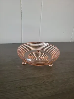Buy Anchor Hocking Pink  Footed Bowl Depression Glass • 11.21£