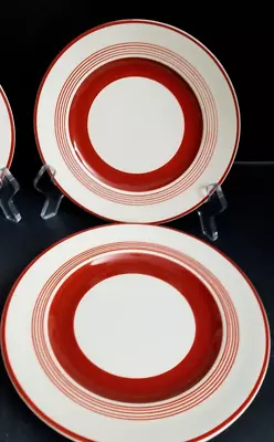 Buy Grays Pottery, 7  Bread / Dessert Plates,  Sunbuff   Design, Set Of 8, Red. • 76.72£