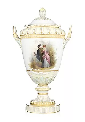 Buy Kpm Berlin Large Vase Urn 43cm,17ins Gallant Scene And Floral • 1,037.52£