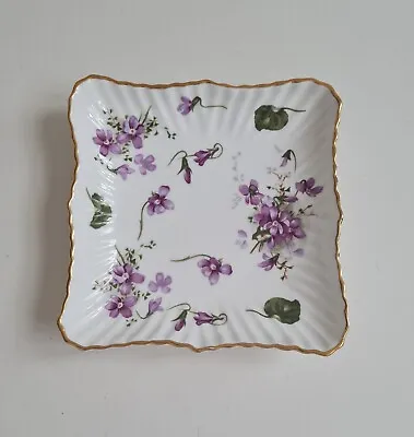 Buy Vintage Bone China Trinket Dish In Victorian Violets Pattern, Hammersley, Floral • 18£