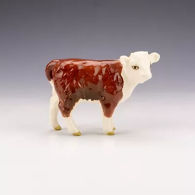 Buy Beswick Pottery - Hand Painted Hereford Calf Figure • 10.50£