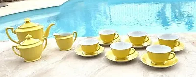 Buy Vintage Noritake Japan Yellow China Coffee Tea Pot Set Cups Mid Century Modern • 141.83£