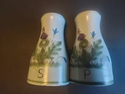 Buy Vintage Hand Painted Buchan Portobello Scotland Thistle Salt & Pepper Shakers • 12£