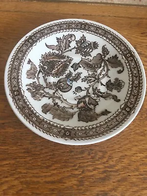 Buy Ridgway Jacobean Staffordshire Brown Small Trinket Plate C1973 Collector Vintage • 2.99£