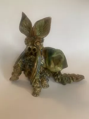 Buy Very Rare Large Vintage Yare Pottery Winged Unicorn Dragon, With Scales • 100£