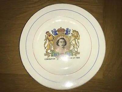 Buy Vintage Coronation Queen Elizabeth Plate 23cm • 3.99£