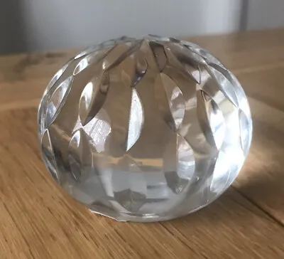 Buy Clear Crystal Cut Paperweight Glass In Excellent Condition, 326g, Free Shipping • 12£