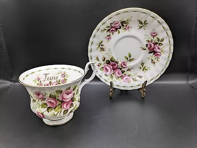 Buy Royal Albert Flower Of The Month June Roses -  Tea Cup And Saucer Set  • 8.95£