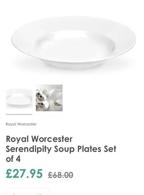 Buy Royal Worcester Serendipity Soup,dessert Plates  • 7.40£