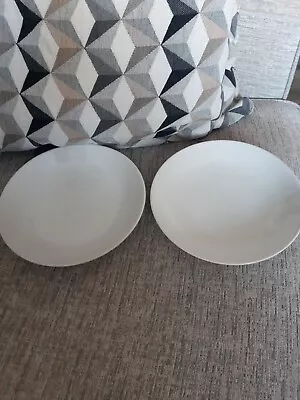 Buy SET 2 X MARKS AND SPENCER M&S ANDANTE 23cm WHITE PASTA SOUP SALAD BOWLS DISHES • 12.99£