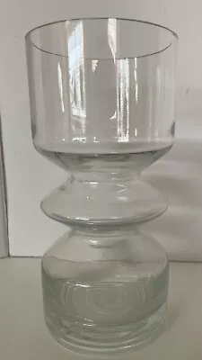 Buy Vintage Tamara Aladin Riihimaen Lasi Oy Clear Glass Vase 8” Tall MCM Finland • 25.61£