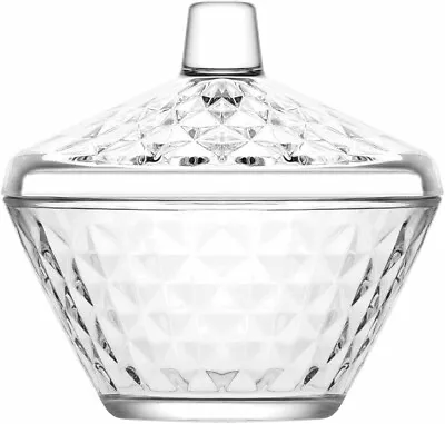 Buy Gift Glass  Sweet Jars With Lid Bonbon Jar Sugar Bowl Small Decorative With Box • 7.99£