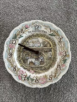 Buy Royal Doulton Brambly Hedge 8  The Harvest Mice Plate Clock 1st Quality Barklem • 20£