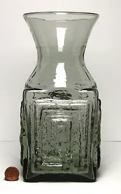 Buy HUGE 23cm FRANK THROWER For DARTINGTON GLASS GREEK KEY VASE In MIDNIGHT GREY • 125£