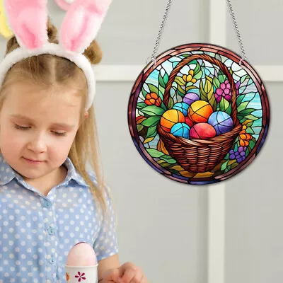 Buy  Acrylic Easter Ornaments Stained Glass Suncatcher Decor Hanging • 9.99£