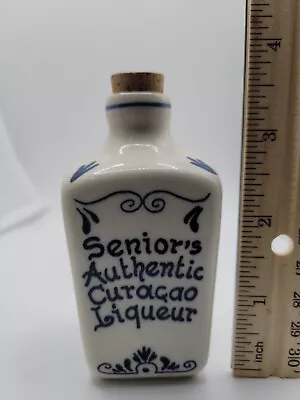Buy Vintage Blue Delft Bottle Senior's Authentic Curaçao Liqueur 3  Chobolobo Empty • 13.27£