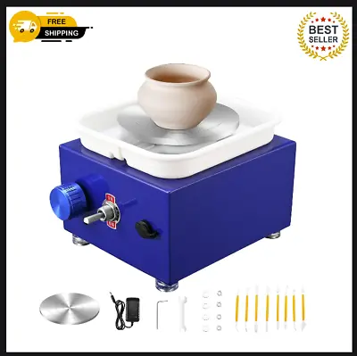 Buy Pottery Wheels, Potuem Mini Pottery Wheel 2000RPM Adjustable Speed Electric With • 40.99£