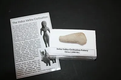 Buy Indus Valley 1500 B.C. Pottery Statue Horn Or Arm Shard Fragment Display Case #2 • 12£
