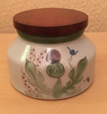 Buy Buchan Portobello Pottery - 2 3/4  High - Thistle  Lidded Storage Jar Excellent  • 8£