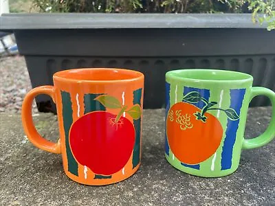 Buy Staffordshire Tableware Mug Oranges Apples Made In England Vintage Circa 70s 80s • 14.99£