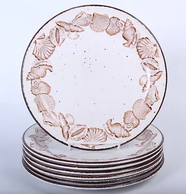 Buy Set Of 7 Midwinter Stonehenge Seascape 10.5” Dinner Plates Seashells Wedgwood • 71.13£