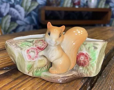 Buy Vintage~Hornsea Pottery~Fauna~Squirrel On Log~planter • 5£