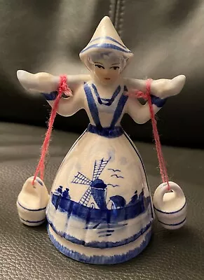 Buy Beautiful Antique / Vintage Delft Blue Porcelain Milk Maiden Figurine • 9£