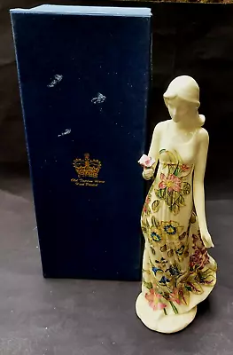 Buy BOXED PRETTY HANDPAINTED OLD TUPTON WARE FLORAL DRESSED LADY FIGURINE (a) • 25£
