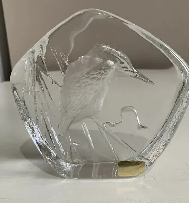 Buy Mats Jonasson Art Glass Bird Signature Collection Lead Crystal Handmade Heavy • 15.95£