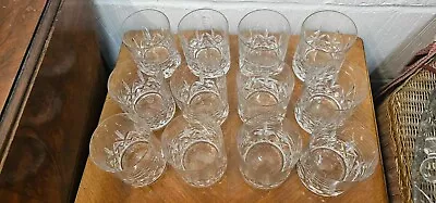 Buy 12 Exquisite Cut Crystal Whiskey Tumbler Glasses Of The Highest Order • 1£