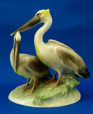 Buy Keramos Vienna Austria Ceramic Sculpture Pelicans 1900 Klabena Powolny School • 331£