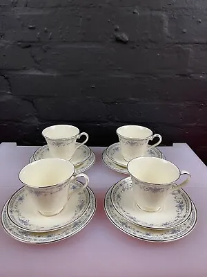 Buy 4 X Minton Bellemeade Tea Trios Cups Saucers And Side Plates Set • 34.99£