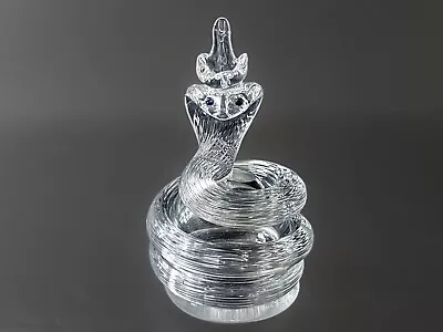 Buy Rare Authentic Hand Cut Blue Eyes Crystal Snake, Unique Vintage Russian Keepsake • 94.87£