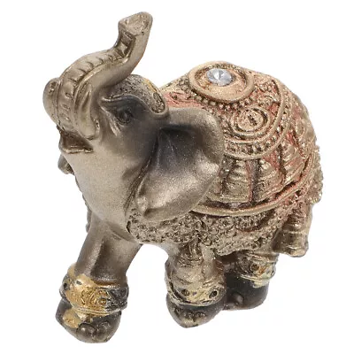Buy  Elephant Ornaments Decorative Statue Green Office Resin Crafts • 10.58£