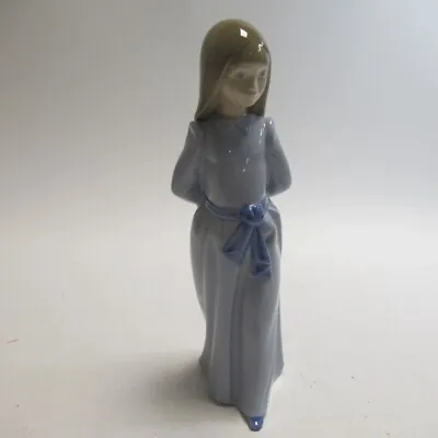 Buy Vintage Retired Nao Lladro Girl In Blue Dress Figurine Daisa 1982 Handmade • 28.99£